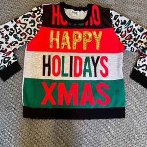 Feeling Festive Christmas Sweater Size XXL W/Festive Sequins Holiday Office Part